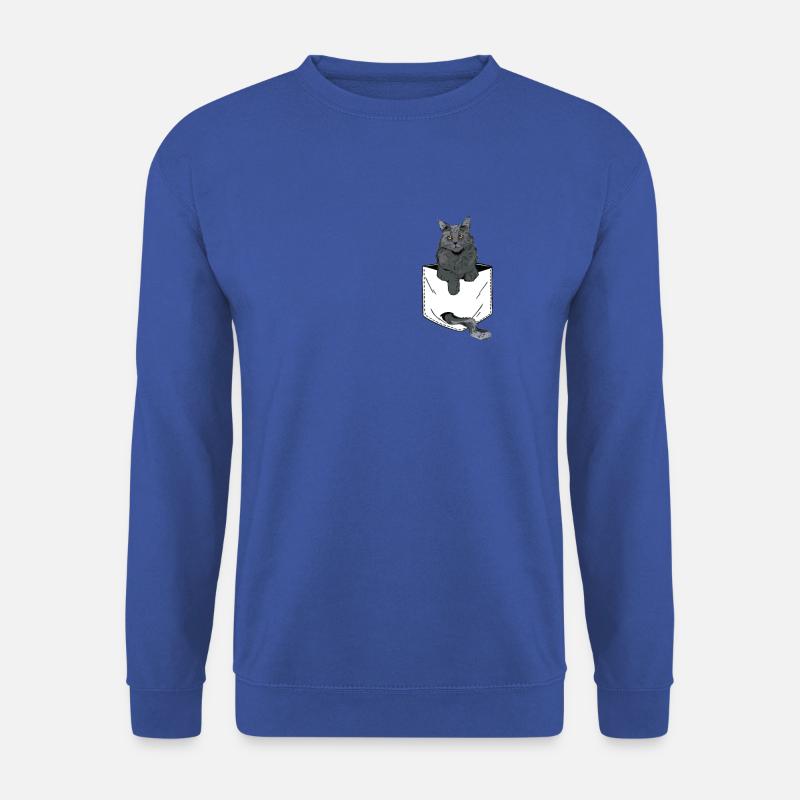 Pocket Cute Siamese Katze Kätzchen - Katze - Unisex Pullover - Royalblau