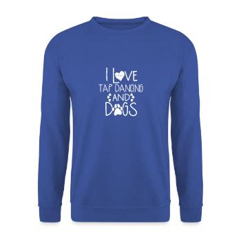 J’adore la danse à claquettes et les chiens - claquettes - Sweat-shirt Unisexe - bleu royal - Devant - Alina (178cm) & Michal (187cm)