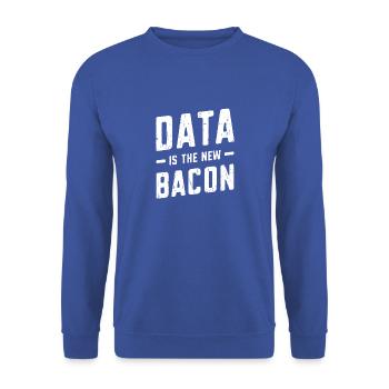 Data is the new bacon - coding - Unisex Sweatshirt - royal blue - Front - Alina (178cm) & Michal (187cm)
