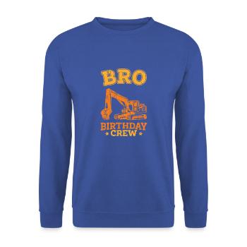 Bro Birthday Crew Brother - birthday party - Unisex Sweatshirt - royal blue - Front - Alina (178cm) & Michal (187cm)