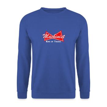 Machiniste Roi des Métiers - réparation - Sweat-shirt Unisexe - bleu royal - Devant - Alina (178cm) & Michal (187cm)