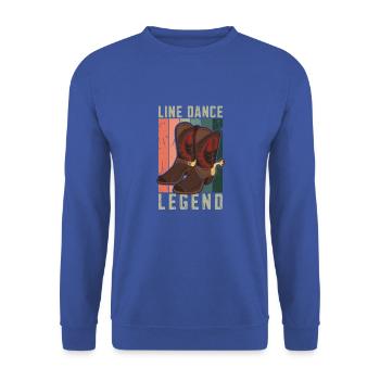 Line Dance Legende - Retro - Unisex Pullover - Royalblau - Vorne - Alina (178cm) & Michal (187cm)