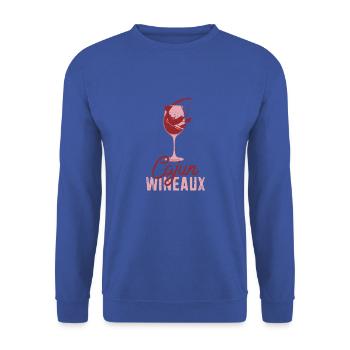 Cajun Wineaux - crustacean - Unisex Sweatshirt - royal blue - Front - Alina (178cm) & Michal (187cm)