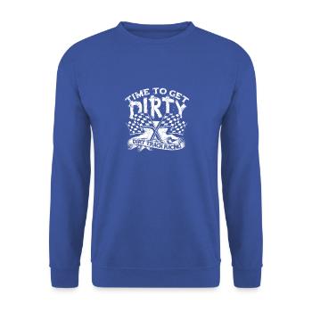 Time to get dirty dirt track racing - dirt track - Unisex Pullover - Royalblau - Vorne - Alina (178cm) & Michal (187cm)