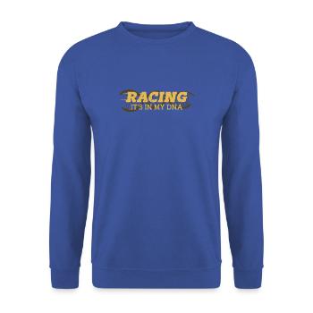 Course C’est dans mon ADN - amateur de course - Sweat-shirt Unisexe - bleu royal - Devant - Alina (178cm) & Michal (187cm)