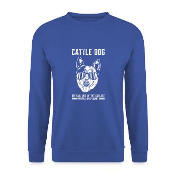 Chien de bétail Chien officiel des gens les plus cool sur - Sweat-shirt Unisexe - bleu royal - Devant - Alina (178cm) & Michal (187cm)