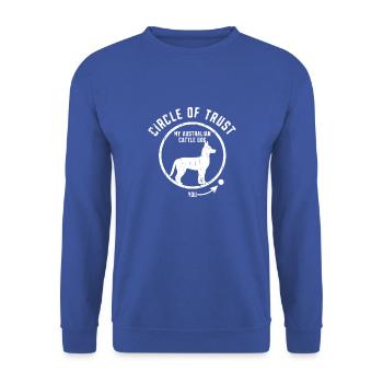 Cercle de confiance Mon chien de bétail australien - kelpie - Sweat-shirt Unisexe - bleu royal - Devant - Alina (178cm) & Michal (187cm)
