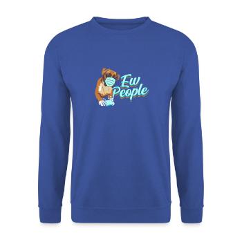 Ew People - bester Freund des Menschen - Unisex Pullover - Royalblau - Vorne - Alina (178cm) & Michal (187cm)