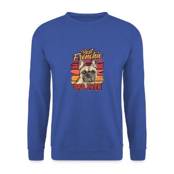 Best Frenchie Dad Ever - french bulldog - Unisex Sweatshirt - royal blue - Front - Alina (178cm) & Michal (187cm)