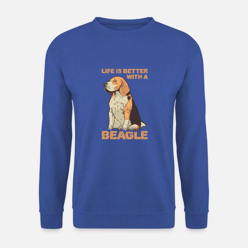 La vie est parieuse avec un beagle - beagle - Sweat-shirt Unisexe - bleu royal