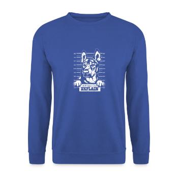 Dear dad I can explain - malinois dog - Unisex Sweatshirt - royal blue - Front - Alina (178cm) & Michal (187cm)
