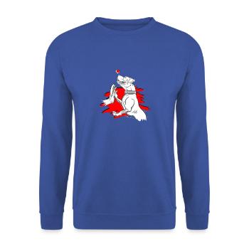 Pitbull love dog propriétaire - pitbull terrier - Sweat-shirt Unisexe - bleu royal - Devant - Alina (178cm) & Michal (187cm)