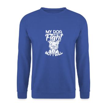 Mon chien ne se battra pas mais je le ferai - canin - Sweat-shirt Unisexe - bleu royal - Devant - Alina (178cm) & Michal (187cm)