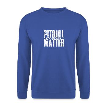 Pitbull Lives Matter - doggo - Sweat-shirt Unisexe - bleu royal - Devant - Alina (178cm) & Michal (187cm)
