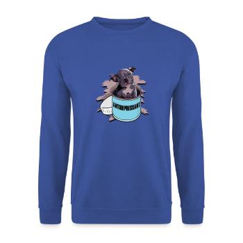 Antidépresseur - pitbull gris - Sweat-shirt Unisexe - bleu royal - Devant - Alina (178cm) & Michal (187cm)