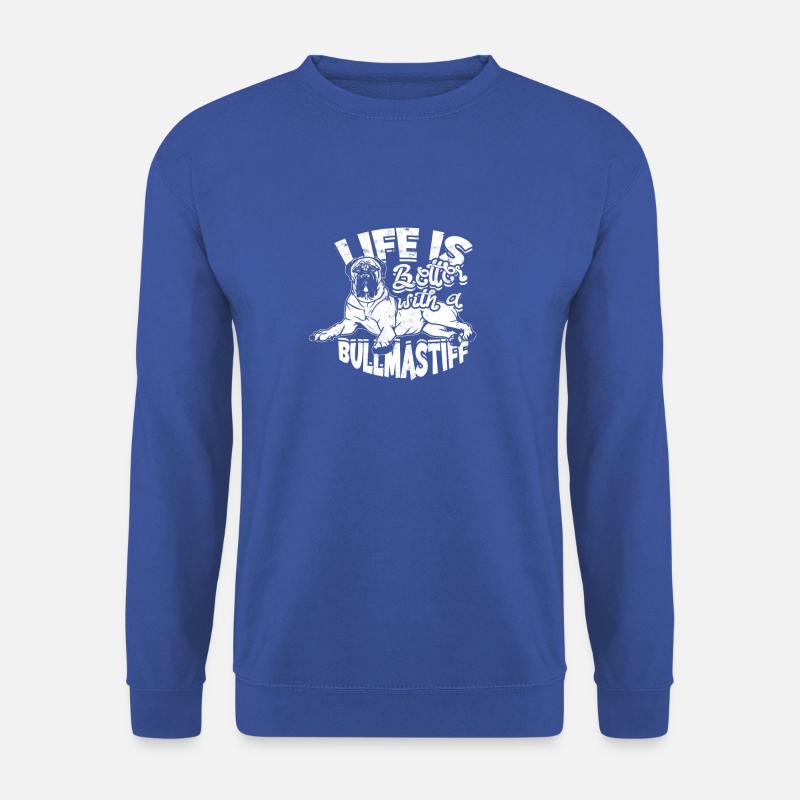 Das Leben ist besser mit einem Bullmastiff - Bullmastiff - Unisex Pullover - Royalblau