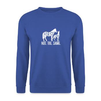 Horse Dane not the same - great dane - Unisex Sweatshirt - royal blue - Front - Alina (178cm) & Michal (187cm)
