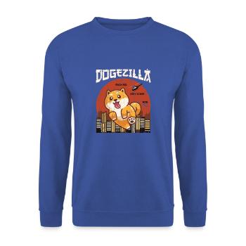 Dogezilla much big very scare wow - puppy - Unisex Sweatshirt - royal blue - Front - Alina (178cm) & Michal (187cm)