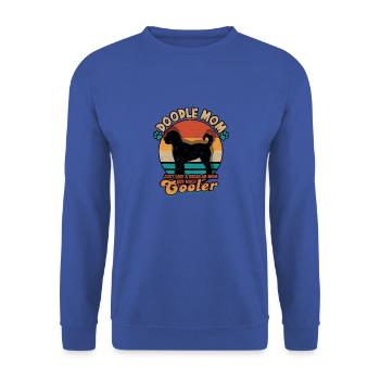 Kritzeln Mama genau wie eine normale Mutter, aber viel - Unisex Pullover - Royalblau - Vorne - Alina (178cm) & Michal (187cm)