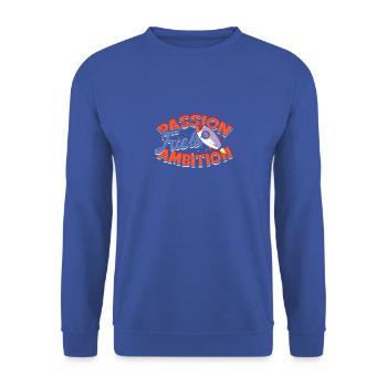 Passion fuels ambition - Job - Unisex Sweatshirt - royal blue - Front - Alina (178cm) & Michal (187cm)