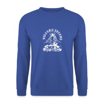 Volcanic dreams, fiery ambitions. - Volcano - Unisex Sweatshirt - royal blue - Front - Alina (178cm) & Michal (187cm)