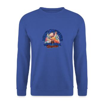 Ocean's masterpiece: The living coral canvas - - Unisex Sweatshirt - royal blue - Front - Alina (178cm) & Michal (187cm)