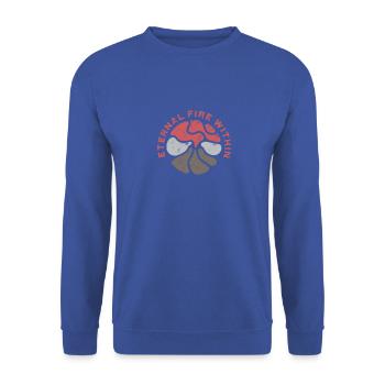 Eternal fire within - Volcano - Unisex Sweatshirt - royal blue - Front - Alina (178cm) & Michal (187cm)
