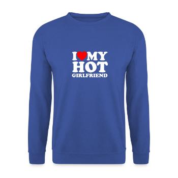 J’aime ma petite amie chaude - Matching - Romance - Sweat-shirt Unisexe - bleu royal - Devant - Alina (178cm) & Michal (187cm)
