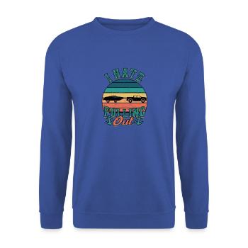 I hate pulling out - Boat Captain - Sailing - Unisex Sweatshirt - royal blue - Front - Alina (178cm) & Michal (187cm)