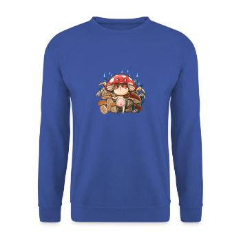 Cottagecore Kawaii - Rustic Aesthetics - Unisex Sweatshirt - royal blue - Front - Alina (178cm) & Michal (187cm)