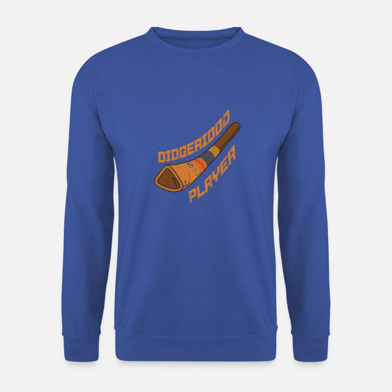 Didgeridoo Player - Musik - Unisex Pullover - Royalblau
