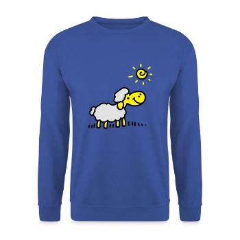 Sheep Sun 3 - Unisex Sweatshirt - royal blue - Front - Alina (178cm) & Michal (187cm)