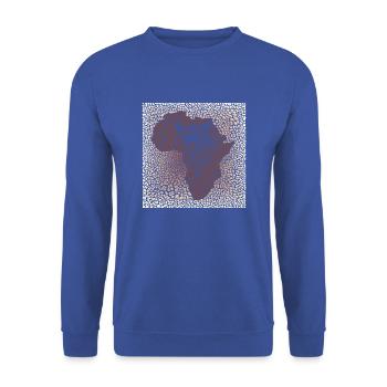 Leopard seamless pattern vector illustration background with Africa map - Unisex Pullover - Royalblau - Vorne - Alina (178cm) & Michal (187cm)
