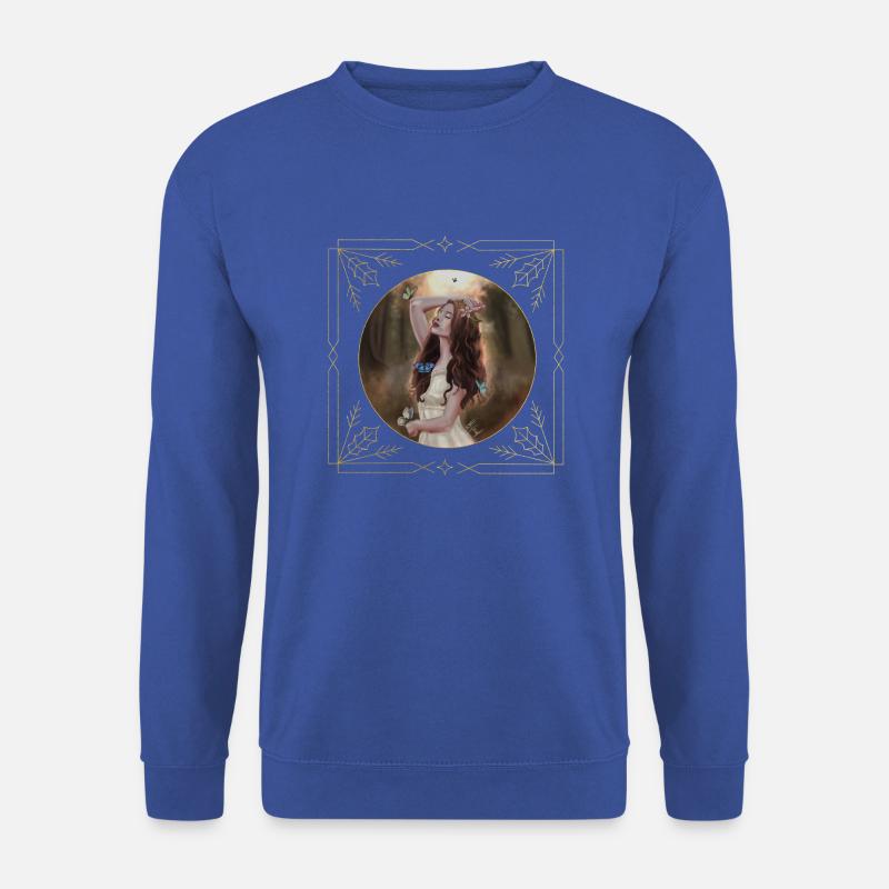 Frau mit Schmetterlinge - Unisex Pullover - Royalblau