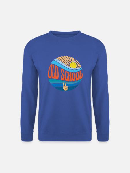 Old School Hemd Vintage Sonnenuntergang Old School Groovy - Unisex Pullover - Royalblau
