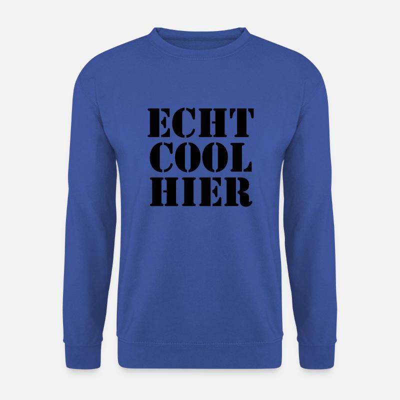 echt cool hier 2 schwarz - Unisex Pullover - Royalblau