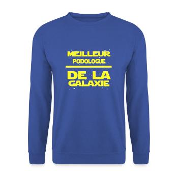 podologue - Sweat-shirt Unisexe - bleu royal - Devant - Alina (178cm) & Michal (187cm)