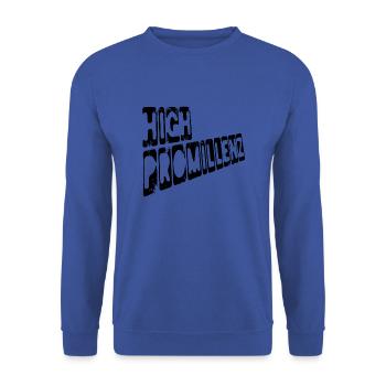 high promillenz perspec schwarz - Unisex Pullover - Royalblau - Vorne - Alina (178cm) & Michal (187cm)
