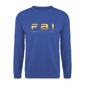 FBI - Fantastic Body Inside | GOLDEN - Unisex Sweatshirt - royal blue - Front - Alina (178cm) & Michal (187cm)