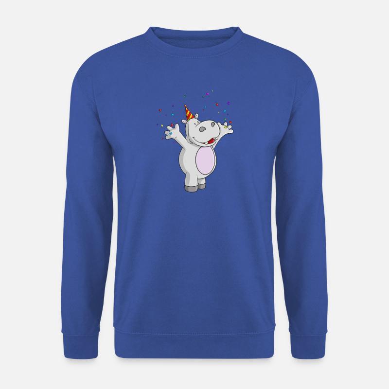 Party Nilpferd Comic - Unisex Pullover - Royalblau