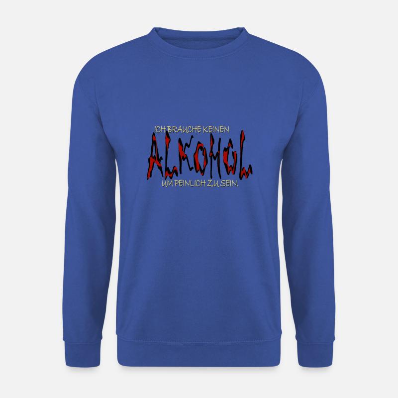 alkohol schwarz - Unisex Pullover - Royalblau