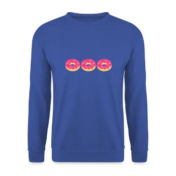 Donuts - Sweat-shirt Unisexe - bleu royal - Devant - Alina (178cm) & Michal (187cm)