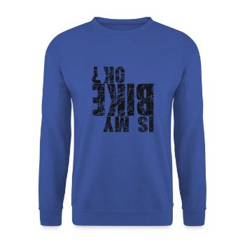 bike ok black - Unisex Pullover - Royalblau - Vorne - Alina (178cm) & Michal (187cm)