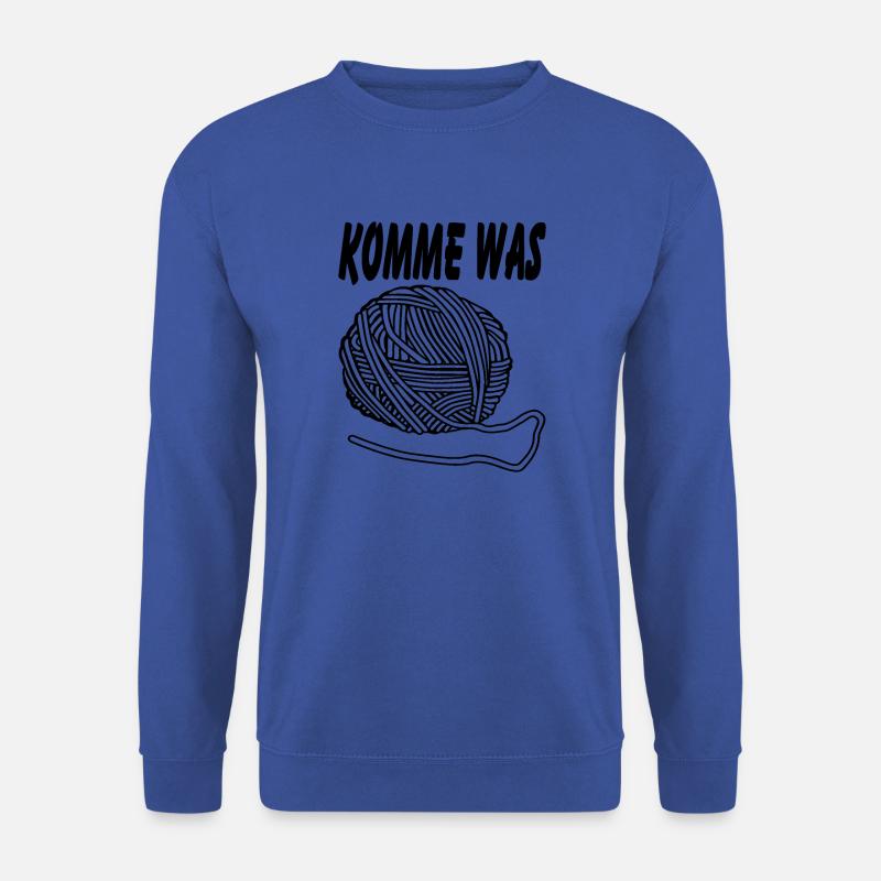 komme was wolle schwarz - Unisex Pullover - Royalblau