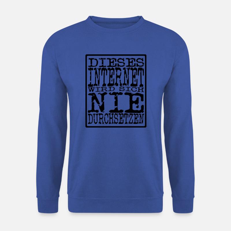 internet nie schwarz - Unisex Pullover - Royalblau