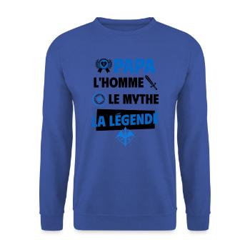 Papa homme mythe légende - Sweat-shirt Unisexe - bleu royal - Devant - Alina (178cm) & Michal (187cm)