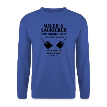 Maler und Lackierer - Unisex Pullover - Royalblau - Vorne - Alina (178cm) & Michal (187cm)