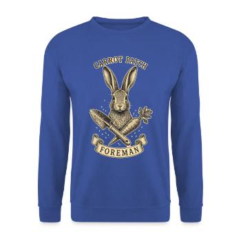 CARROT PATCH FOREMAN - Unisex Pullover - Royalblau - Vorne - Alina (178cm) & Michal (187cm)