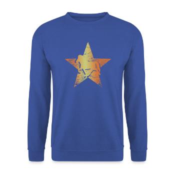 Icelandic Horse: Islandpferd Pferd Pony Merch - Unisex Pullover - Royalblau - Vorne - Alina (178cm) & Michal (187cm)