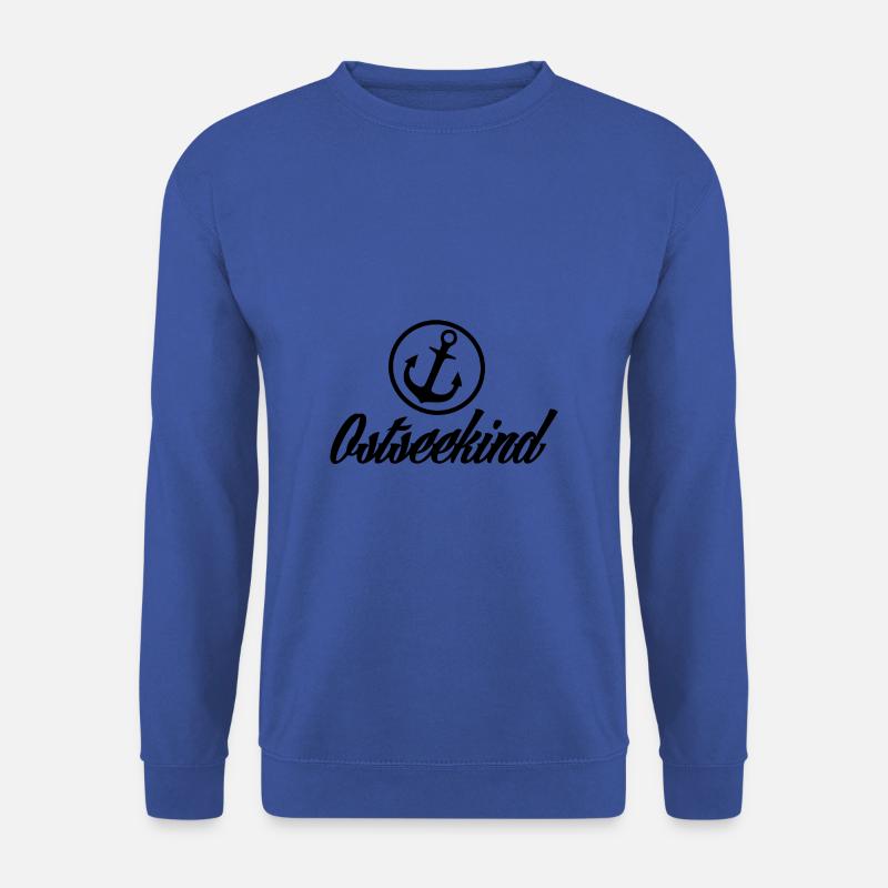 Ostsee-Kind mit Anker [black] - Unisex Pullover - Royalblau